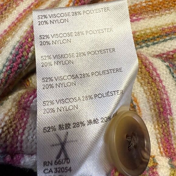 Anthropologie Womens Size XS Serena Striped V Neck Sweater Brown Tan Multicolor - Picture 7 of 7